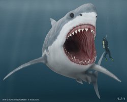 я очень люблю историю планеты и это самая скудная история которую я видел! поставлю прочерк, минус не буду, вот инфа по теме: Мегалодон (греч. μέγας и ὀδούς — «большой зуб») — вымерший вид акул, останки которого находят в отложениях от позднего олигоцена (примерно 28 миллионов лет назад) до плейстоцена (1,5 млн лет назад).