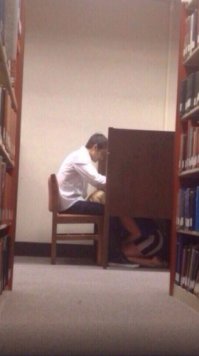 по-моему,она там просто спит. или у него хозяйство откуда то не оттуда растет)