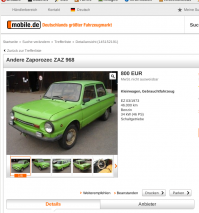 И ЧО?
Да куча олдкаров продается за копейки.
У кого есть гараж и свободное время, резвятся.

Актуальные объявления с mobile.de