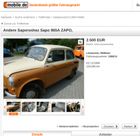 Найдено на eBay. ЗАЗ-965А в Калифорнии