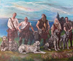 а мне Ирландские волкодавы нравятся, к сожалению однокомнатная квартира не позволяет, но мечтать то никто не запрещает)Вот моя попытка их изобразить)