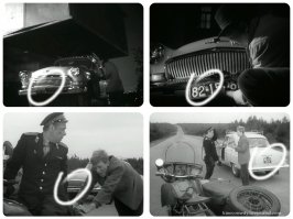 Классный фильм, но ляпчиков там хватает... При угоне авто герой Смоктуновского меняет хозяйский номер «49-04», на свой – «82-15»... Однако на трассе передний номер возвращается на свое место, а задний заменен. Удивительно, что подобное не привлекло внимание гаишника.;)