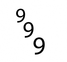 Слышали про стрелочную нотацию Кнута? 

Тремя девятками можно записать число так: