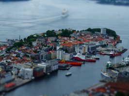 Берген с обзорной площадки.