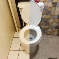 ... а чо, очень удобно устроились :) 
Но я в свою половину унитаза точно не попал бы