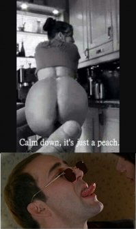 11.
Персик, я могу есть персики часами."Без лица"