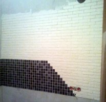 Клеим гипсовую плитку - имитация камня