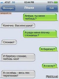 Прикольные SMS диалоги
