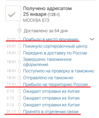 Давно уже с почтой России проблем не было. Сейчас посылки дольше на китайской таможне лежат, чем по России доставляются.