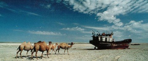 зачем   далеко  ходить  ?  Вот  аральское  море    сейчас.
и  раньше