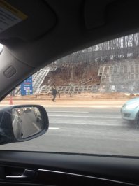 Потерял два часа из-за этой аварии, проползал тут в 09.35, фоткал уже на скорости