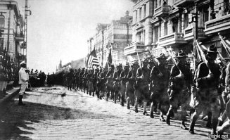1 Мировая. Парад американских войск во Владивостоке. (1918г.)