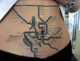 Можно ещё карту метро наколоть или план побега например :)