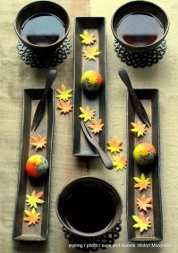 ага...рыбки и осенние листья..ну, точно, кто бы мог подумать   хитрые япошки