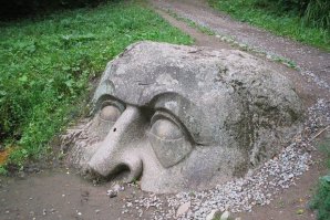 Необычный Wi-Fi камень в лесу