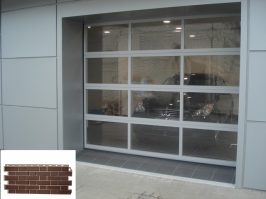 столько мучений при открытии и закрытии, не проще ли стеклянный роллет установить, а внизу панель под кирпич прикрепить?!