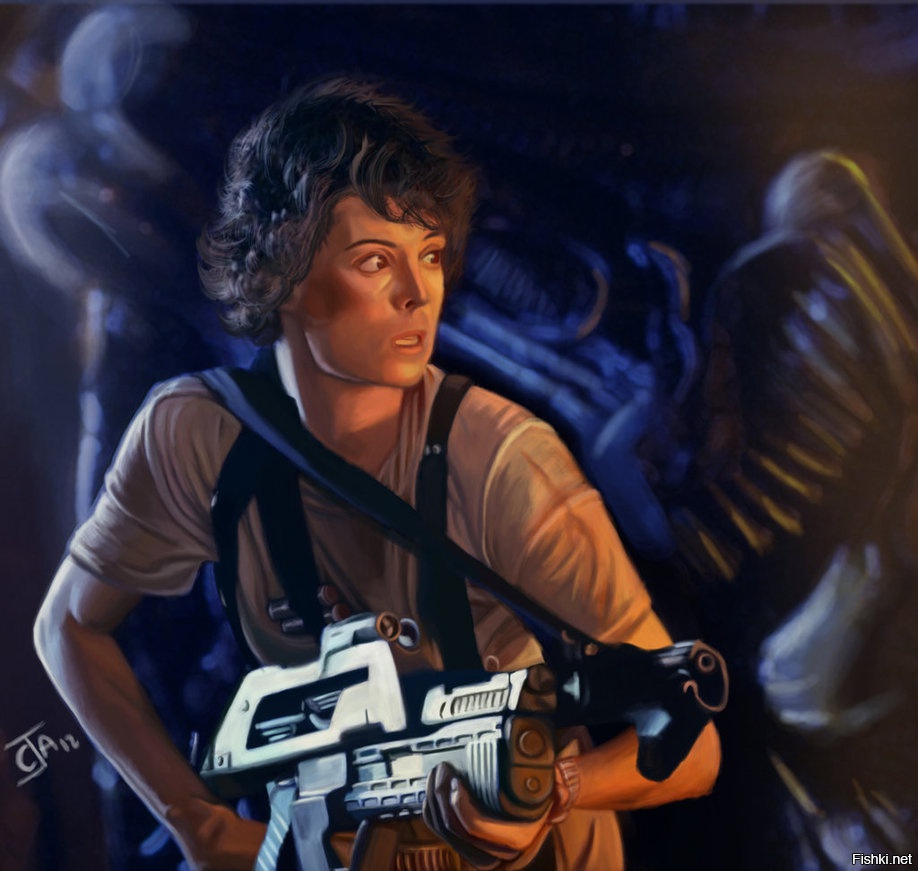 Мне кажется это самые удачные кадры, что въелись в память из "Чужих" ...