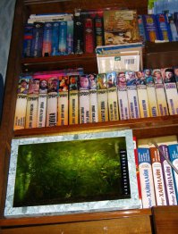 У меня дома около 3-х тысяч томов...
Кому бы отдать. Дети не читают, у меня на всяких устройствах еще примерно 100 тысяч всяких книг в электронном виде. 
Вот на снимке один из шкафов, от пола до потолка только НФ забит, таких еще 4, да еще полки...