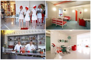 Ресторан туалет и ресторан больница.