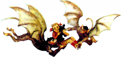 Теперь я понял откуда взялись летающие обезьяны в "Волшебнике изумрудного города"