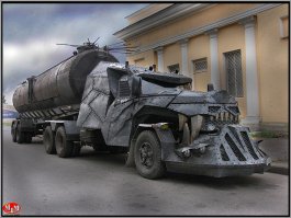 Забавный "паровозный" тюнинг автомобиля