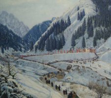 В свое время название «Медео» в русском варианте закрепилось за урочищем в 1920 году с легкой руки комиссара и писателя Д.А. Фурманова. Именно он отдал приказ об открытии в урочище первой зоны отдыха «с кумысолечебницей в здании бывшей Лесной школы на Медео». Речь идет о домах Медеу, которые к этому времени функционировали как Лесная школа. 
В 1893 году в г. Верном насчитывалось 1935 домов. И в этом небольшом городе определенная территория принадлежала Медеу Пусурманову. это из википедии.
Мне ещё бабушка рассказывала что они в детстве ходили в горы и энтузиасты заливали каток вручную из реки. Жила моя бабушка с семьей в районе нынешнего зеленого базара (район татарка). Я так думаю до ВОВ это была просто спортивная площадка для детей учащихся в школах, а уже потом стало местом паломничества жителей города желающих отдохнуть. а вот как Медеу выглядел до постройки катка примерно 47год (рис. Кастеева):