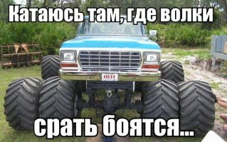 Катаюсь там, где волки срать боятся!