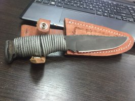 К теме ножей из железнодорожного костыля!