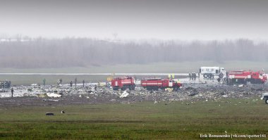 Падение самолета при повторной посадке Ростов-на-Дону
