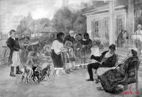 Любитель выспаривать, неужели сложно воспользоваться гуглом? "Пошехонская старина" -  Салтыков-Щедрин, "Размышления у парадного подъезда - Некрасов, "Антон-Горемыка" - Григорович, "Утро помещика" - Л. Н. Толстой и т.д.