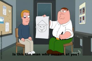 Фоторобот неизвестного совершившего разбойное нападение на магазин