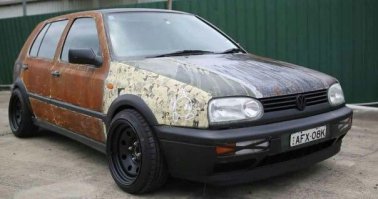 Сразу вспомнился этот аппарат от именитых Майти Кар Модс. 
Кстати чтобы деталь быстрее проржавела, используйте пиво и соль )))