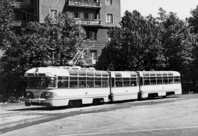Экспериментальный трамвай в Тбилиси.Существовало 4 экземпляра.