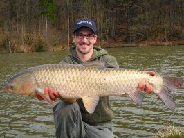 амур выглядит вот так(тот,что на переднем плане) . На видео кто-то из семейства осетровых(может,белуга(?))