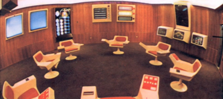 Рабочий стол говорите.
Вот проэкт "Киберсин" в Чили, к сожалению был разрушен после гибели Альенде.