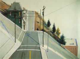 Художник - Уэйн Тибо, картина "Пересечение улиц", к фото ни какого отношения, ни к ужасному, ни к красивому