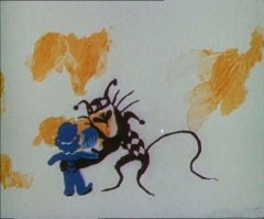 Кхе!  м.ф. "Голубой щенок" 1976-года Вы не видели! ;)	
Песня из мультика:
Тренти-бренти-тренти-та!
Это кто ж такой,
Весь от носа до хвоста
Очень голубой?!
Голубое ухо,
Голубое брюхо,
Голубой чубчик!
Как дела, голубчик?!

Голубой! Голубой!
Не хотим играть с тобой!

Не бывало до сих пор
Голубых собак.
Ты позоришь целый двор,
Ты – бесспорный брак!

Голубое ухо,
Голубое брюхо,
Голубой чубчик!
Как дела, голубчик?!

Голубой! Голубой!
Не хотим играть с тобой!"

ps А если серьёзно - мультик очень талантливо сделан, но неоднозначен до неприязни.