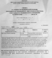 Специально для всех неадекватов, моя выписка из больницы. Купили материалы для операции на 5000 рублей