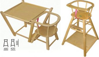 А чуть "пораньше"--такой трансформер. Уже мной взрослым зашкурен,покрыт морилкой,и передан новому поколению. ВЕЧНАЯ штука!(только на моем еще были белые )колесики