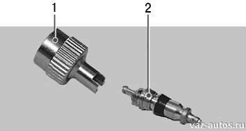 Берём колпачок от шин как на фото, выкручиваем все четыре золотника, выпускаем воздух и всё. Воздух общий, и повреждений никаких нет, а значит и ущерба нет. Пусть качает и думает что не так сделал.