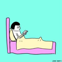 Хотел написать про "странно встало". Но последняя картинка внесла в смуту. Книголюб все-таки мальчик, или девочка?