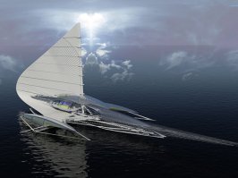 Известная дизайнер Марго Красоевич представила концепт новой яхты. По задумке архитектора судно имеет подводные крылья и солнечные батареи, что делает его не только быстрым, но и по-настоящему экологичным.