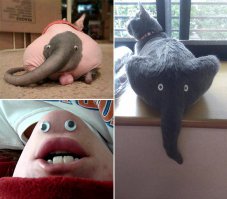 У слона под хоботом, простите, что? Кадык?