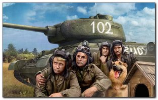 Не знаю, обратили ли внимание, на башне написано "RUDY", примерно на 1:11, Видимо поклонник "Четырех танкистов и собаки"