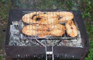 Надоел шашлык из мяса, в последнее время такой делаю.