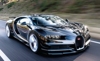 Bugatti Chiron, 2,4 миллиона евро,1500 лошадей,1600 Нм, до 100 км/ч занимает меньше 2,5 секунды, до 200 — 6,5 секунды, до 300 — 13,6 с
