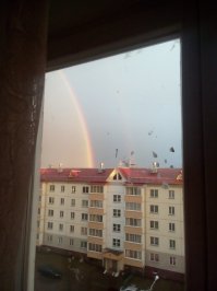 У меня такой вид из окна. После грозы.
