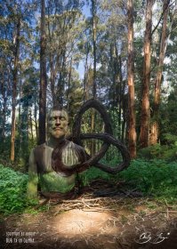 Да и вот  тут - или чувака по пояс зарыли или тупо фотошоп