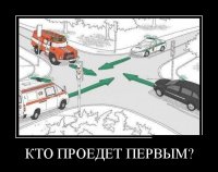 по правилам ПДД:
1- едет скорая
2- едет пожарная
3- едет газовая служба(в нашем случае менты)
4- едут менты (в нашем случае членовоз)
это по правилам ПДД, а не по понятиям.