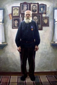 Семенов П.С. Отец восьми погибших сыновей Никанор Федорович Сидоров. 1975